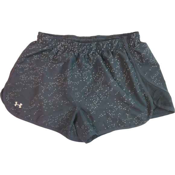 Under Armour Shorts Womens Small Black Spotted Loose Fit Heatgear Running Active - Picture 1 of 6